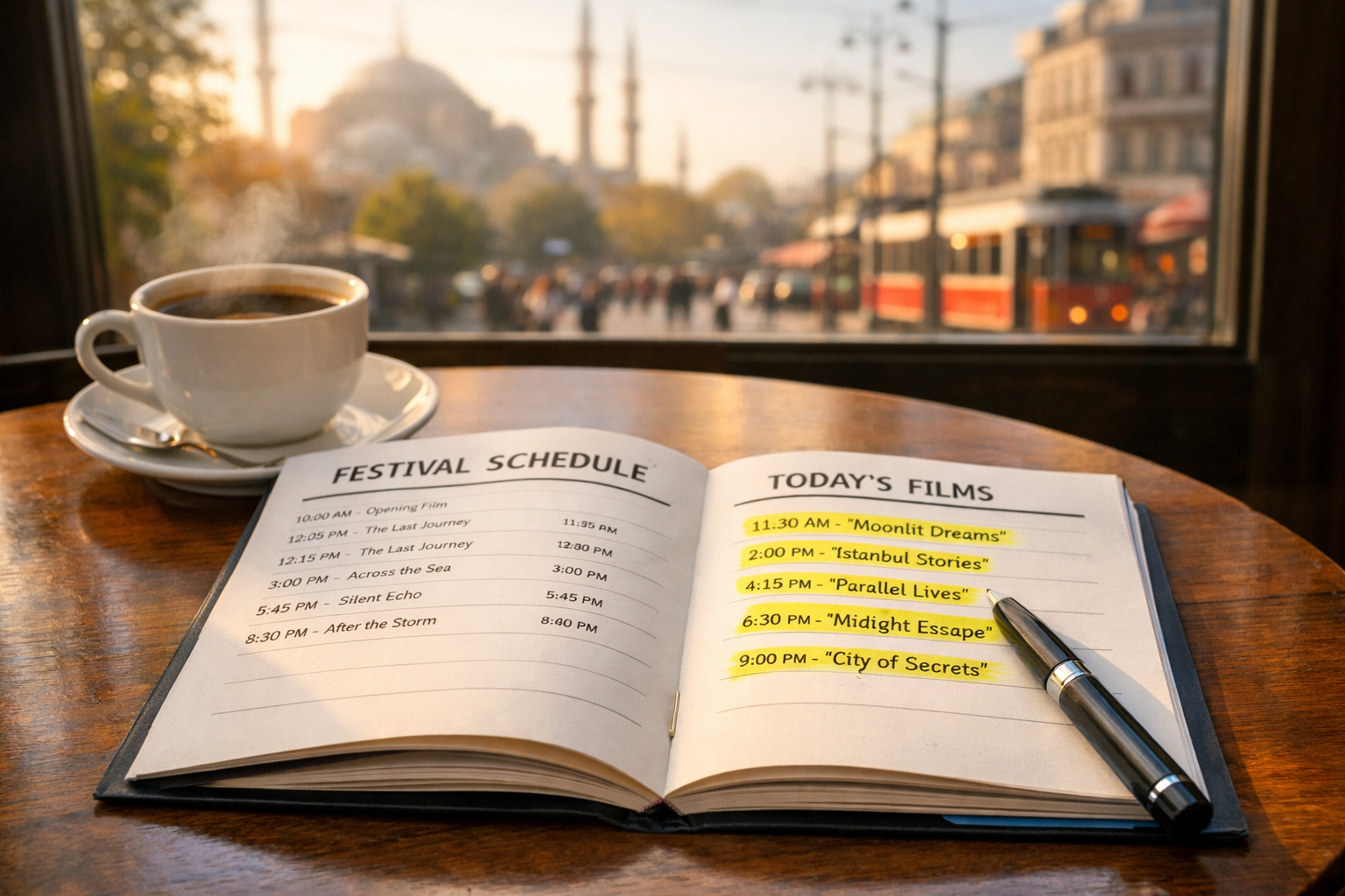 Festival program kitapçığı ve gösterim çizelgesi