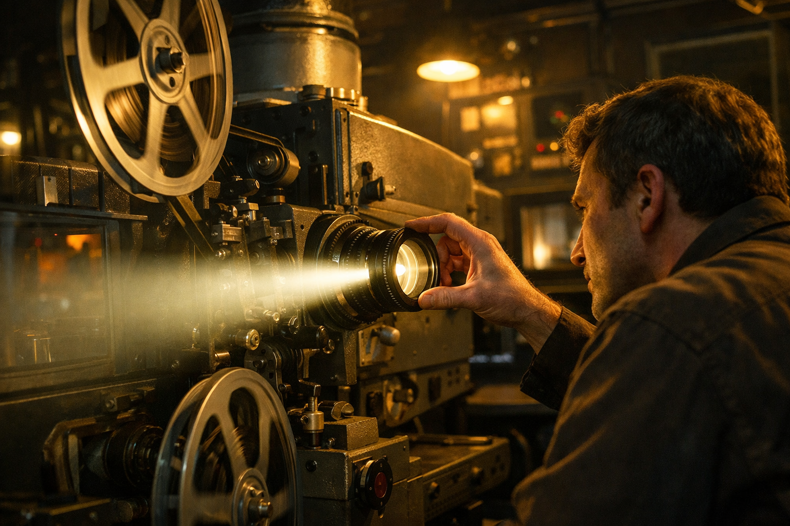 Sinema projeksiyon ekranı ve gösterim